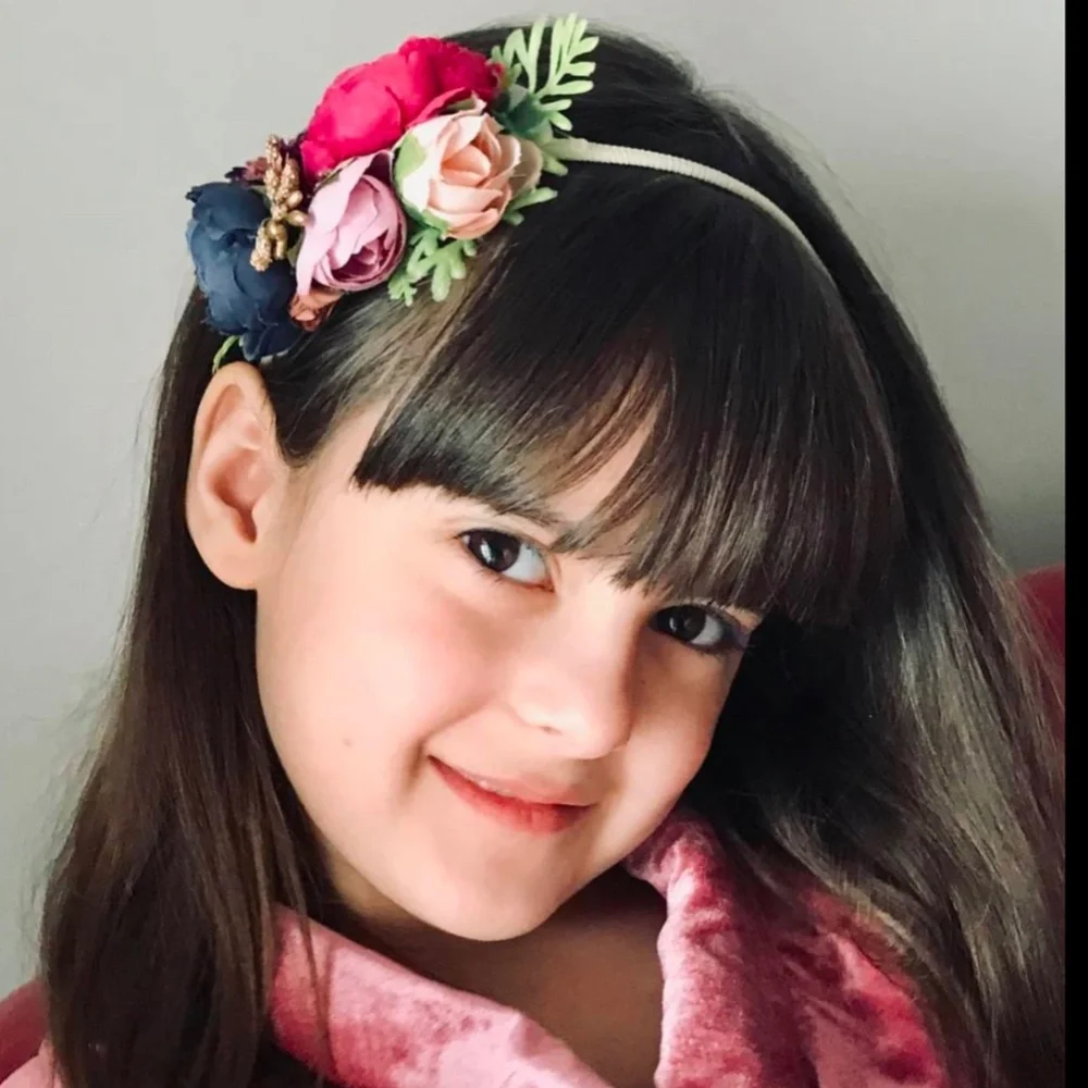 Floral headband w/ flowers magenta pink gold blue purple lavender green lilac